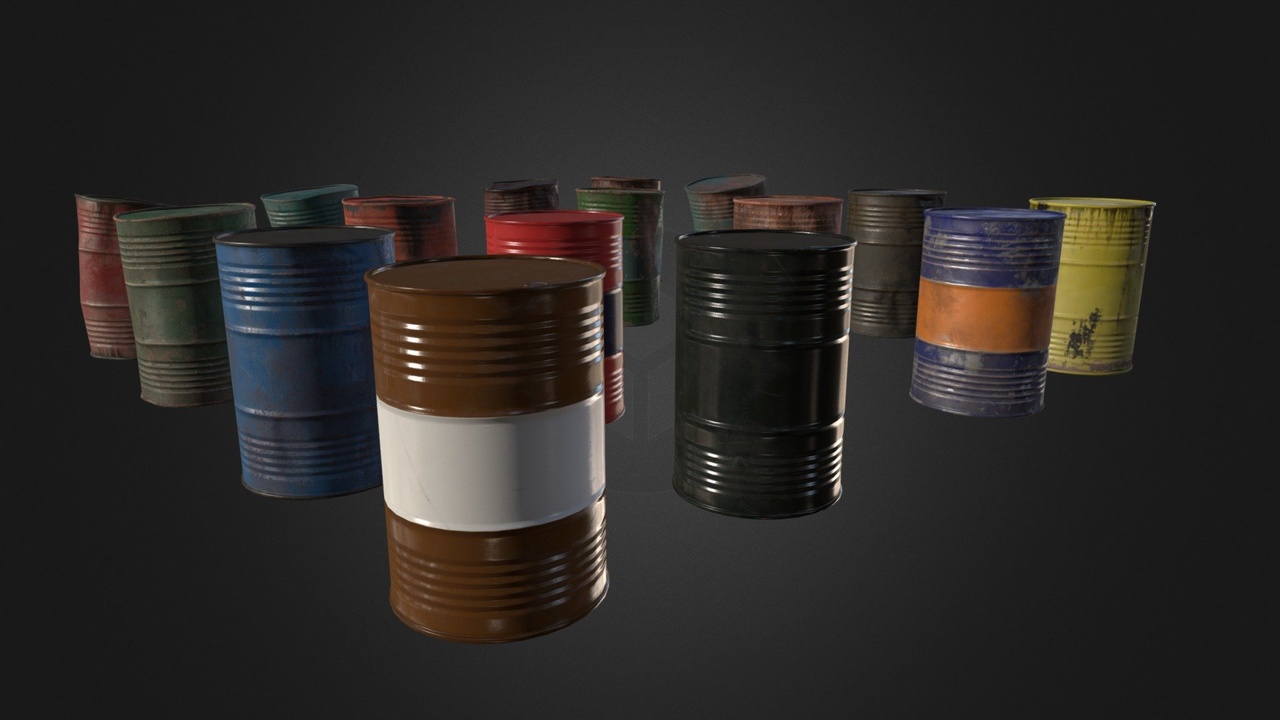 Media 1 for listing Metal Barrels - Set 4