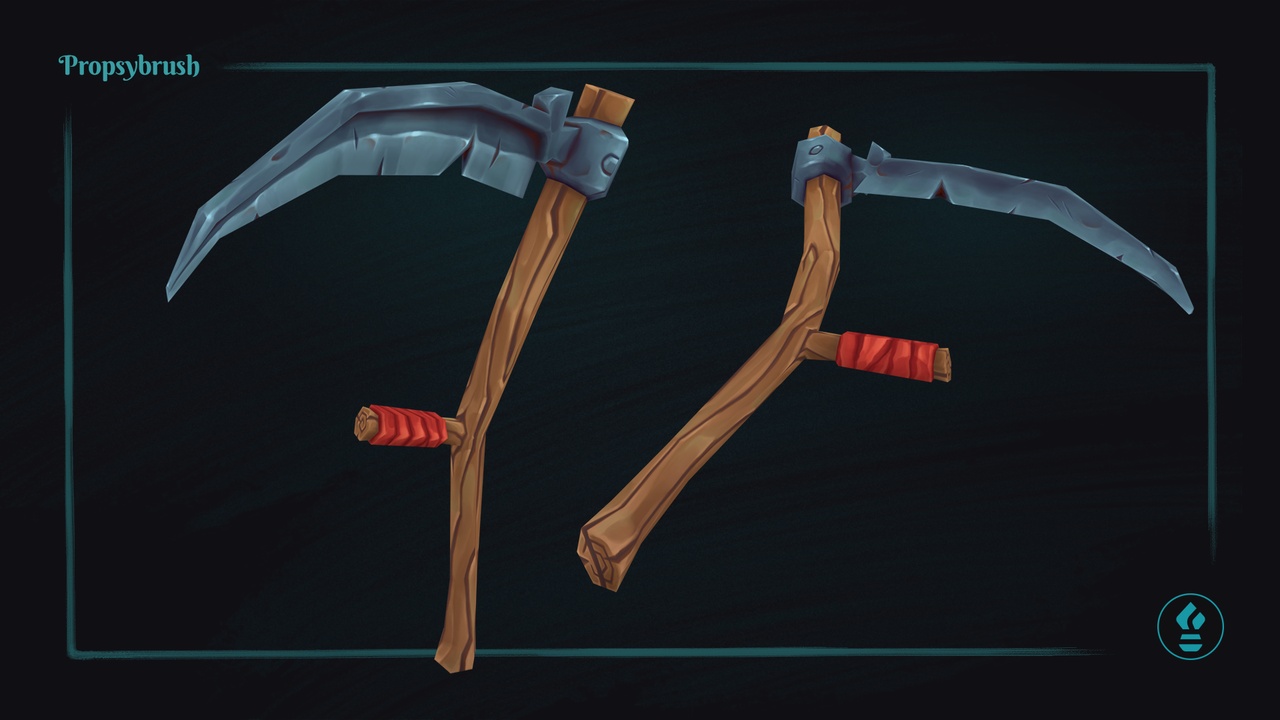 Media 1 for listing Low Poly Stylized Scythe – Hand-Painted Game-Ready 3D Asset