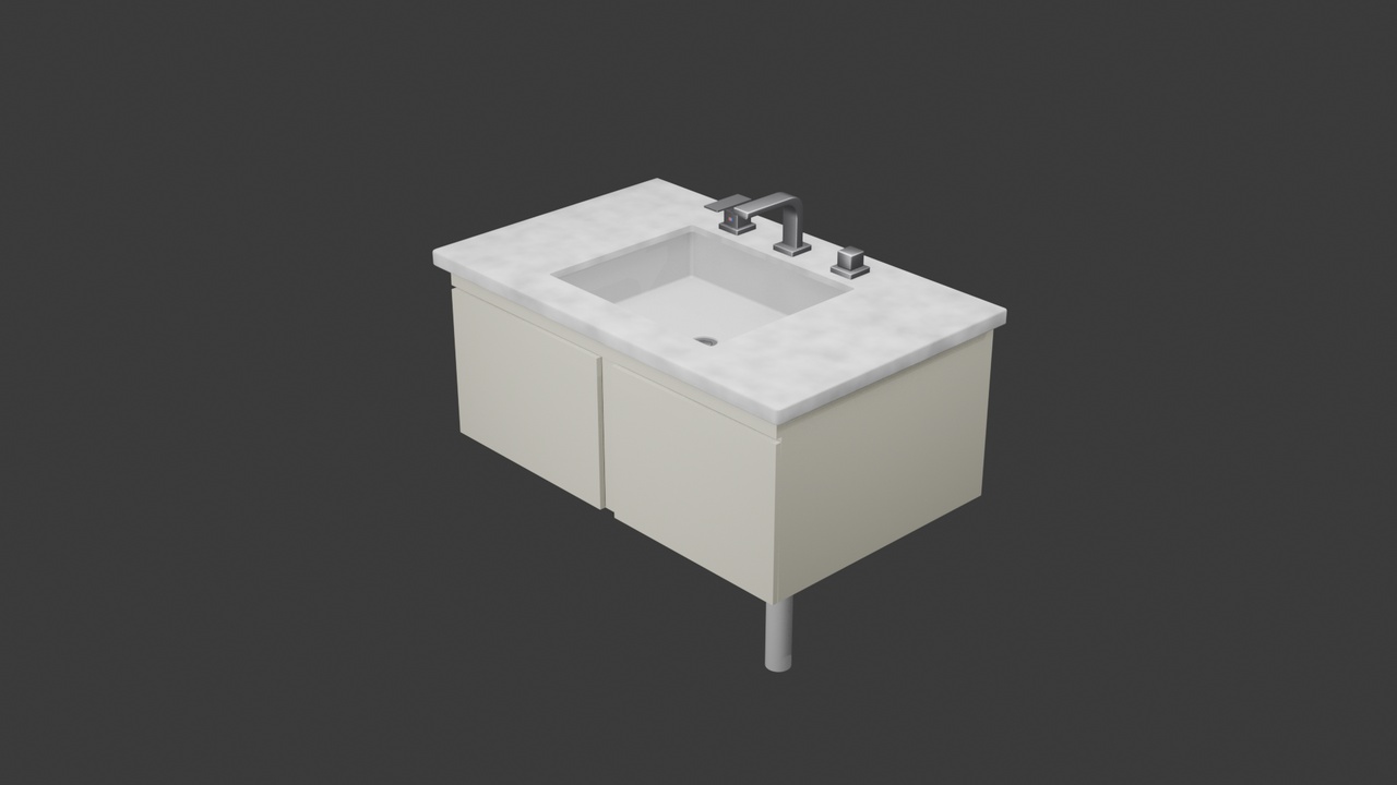 Media 1 for listing 洗手台2 wash_basin2 （blender+fbx）