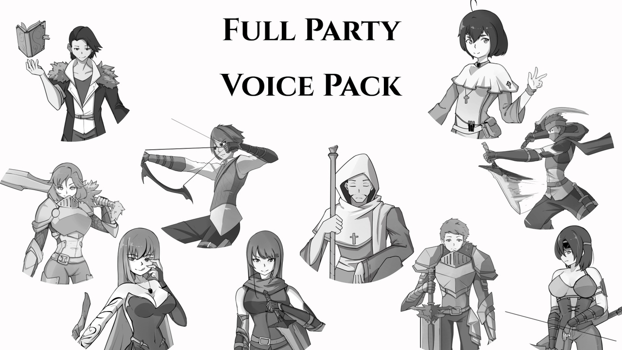 Media 1 for listing RPG - Full Party Voice Pack - Male and Female - Bundle