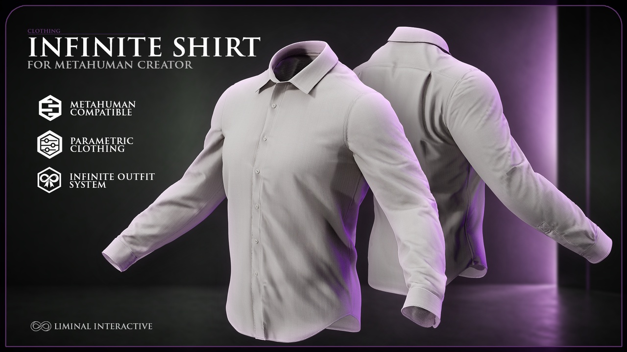 Media 1 for listing Infinite Formal Shirt for MetaHuman Creator