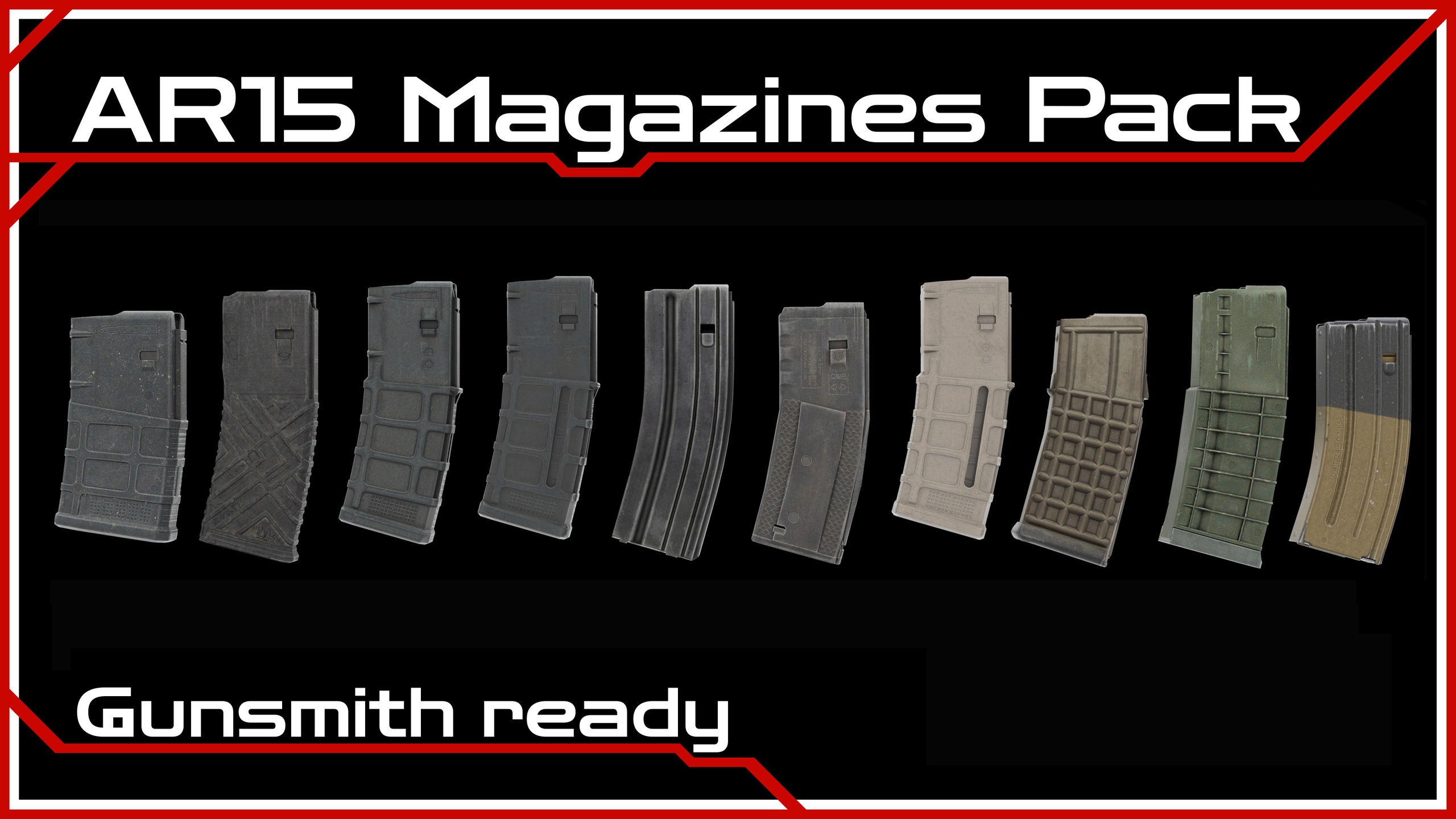 Media 1 for listing Tactical Gameready AR-15 / M4 Magazine Pack (v2.0)