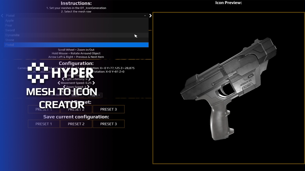 Multimedia 1 para anuncio Hyper Mesh to Icon Creator v4