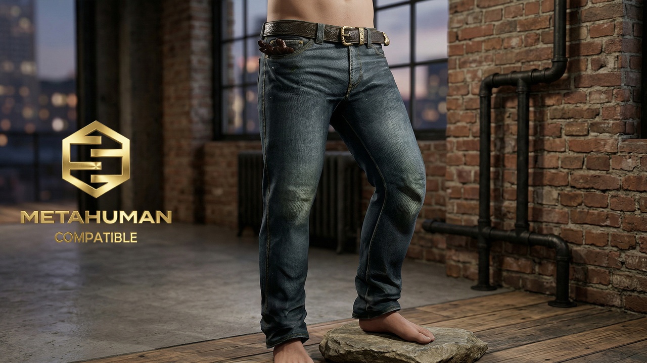 Media 1 for listing Classic Slim Fit Blue Jeans with Clean Tapered Leg and Casual Everyday Styling