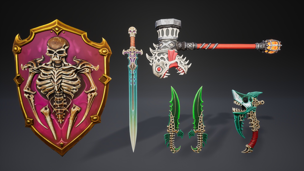 Media 1 for listing Fantasy-themed weapon pack 2