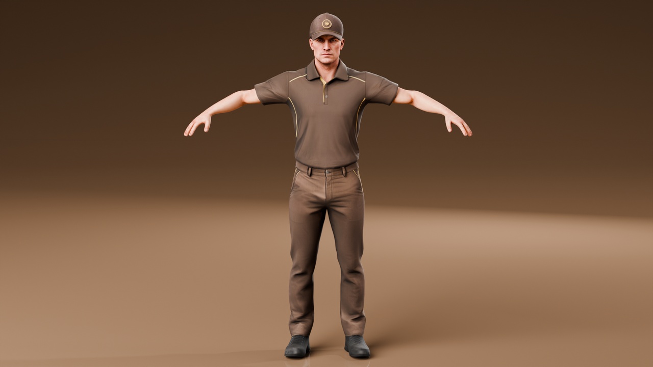 Media 1 for listing Realistic Delivery Driver - Rigged