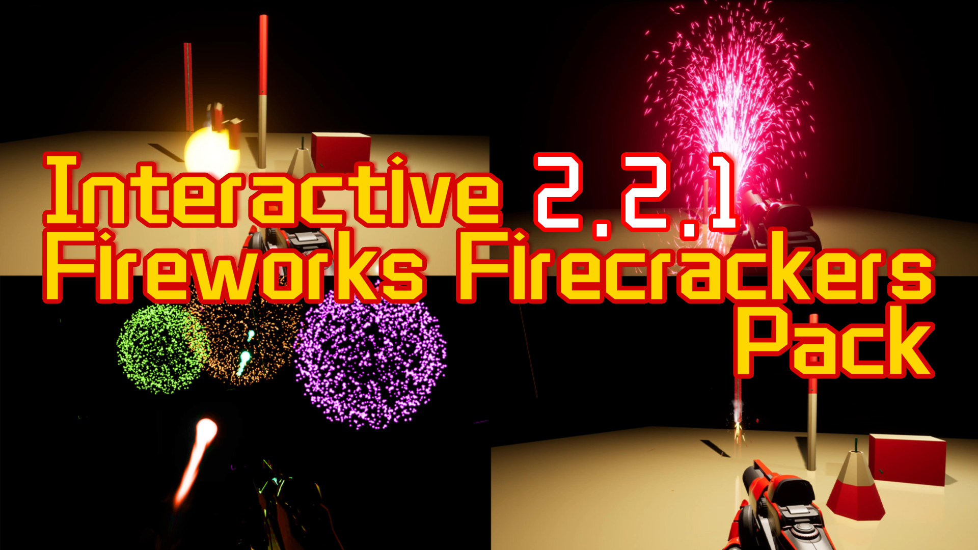 Interactive Fireworks Firecrackers Pack | Fab