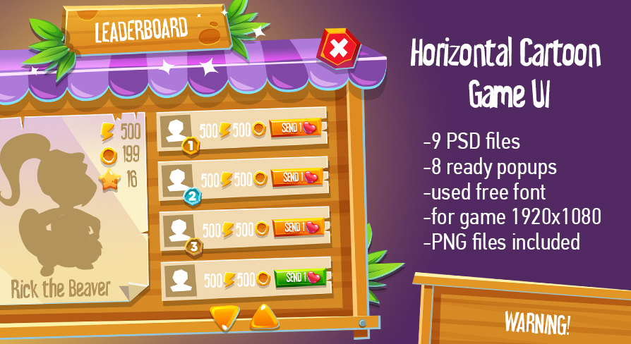 Wooden Horizontal GUI | Fab