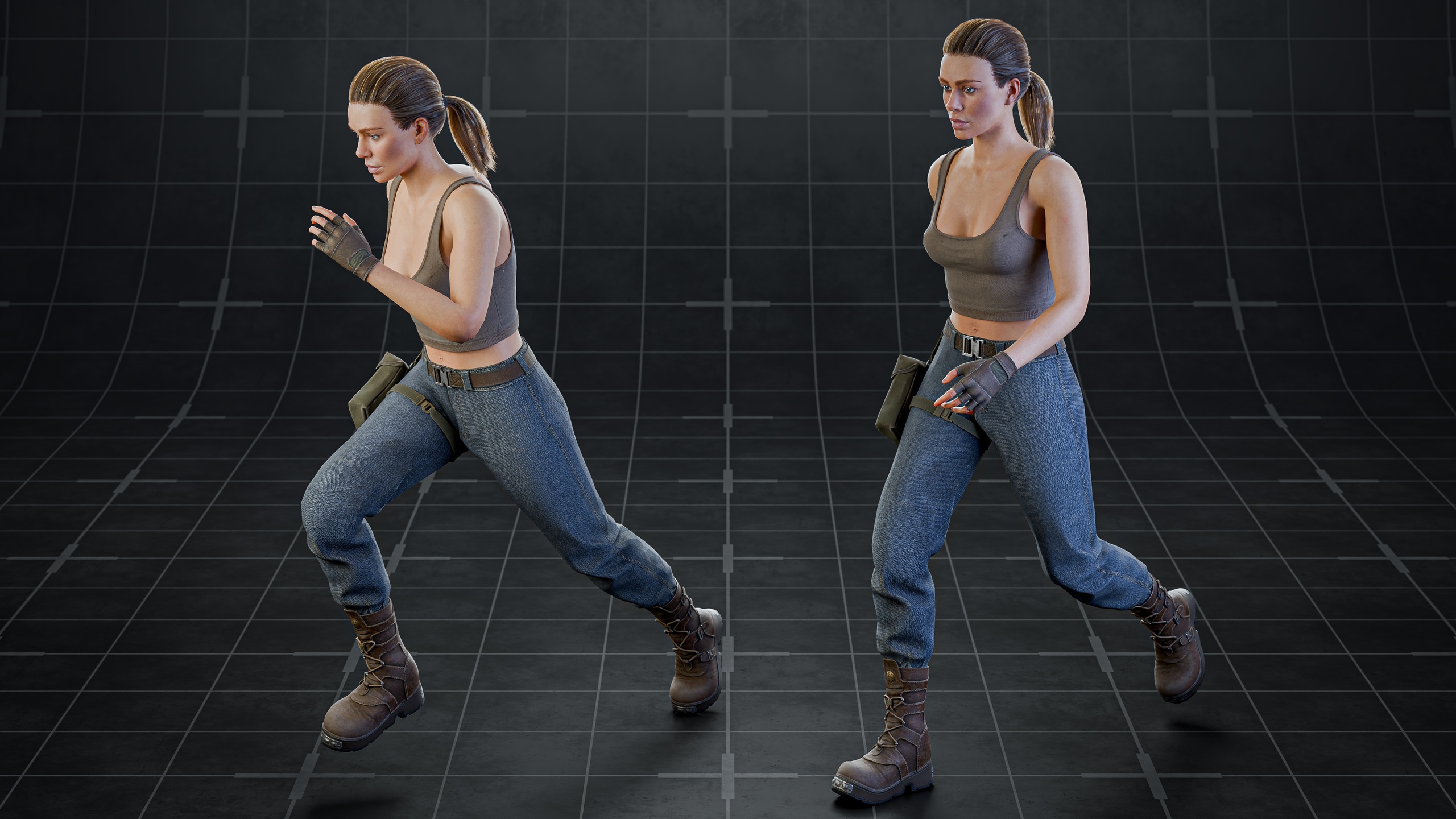 Media 1 for listing Iris - Realistic Game-Ready Female Character Low-poly 3D model