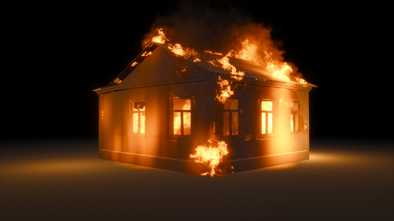 Media 1 for listing Burning House Vdb Effects Pack Loop