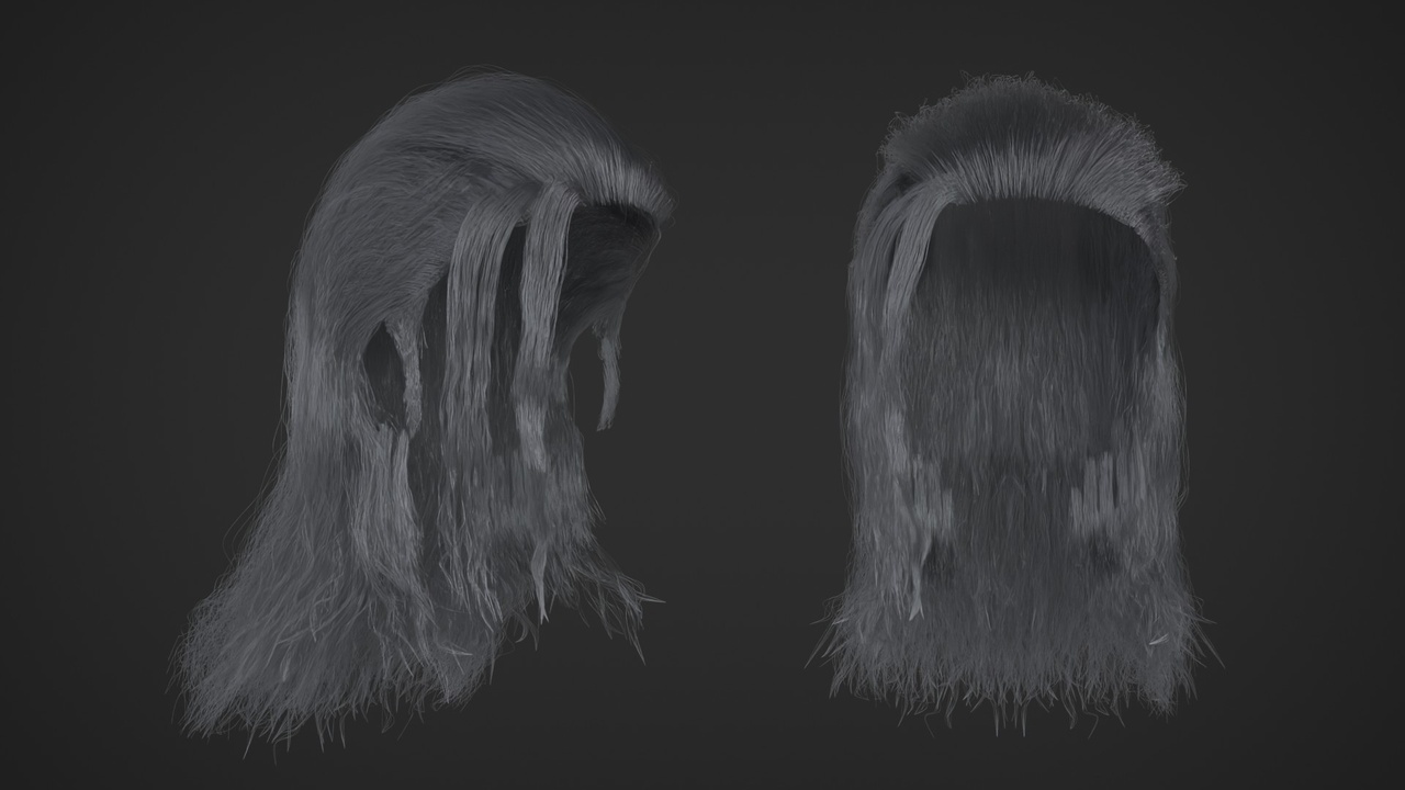 Media 1 for listing Long Layered Hair Groom for MetaHuman - MHPKG