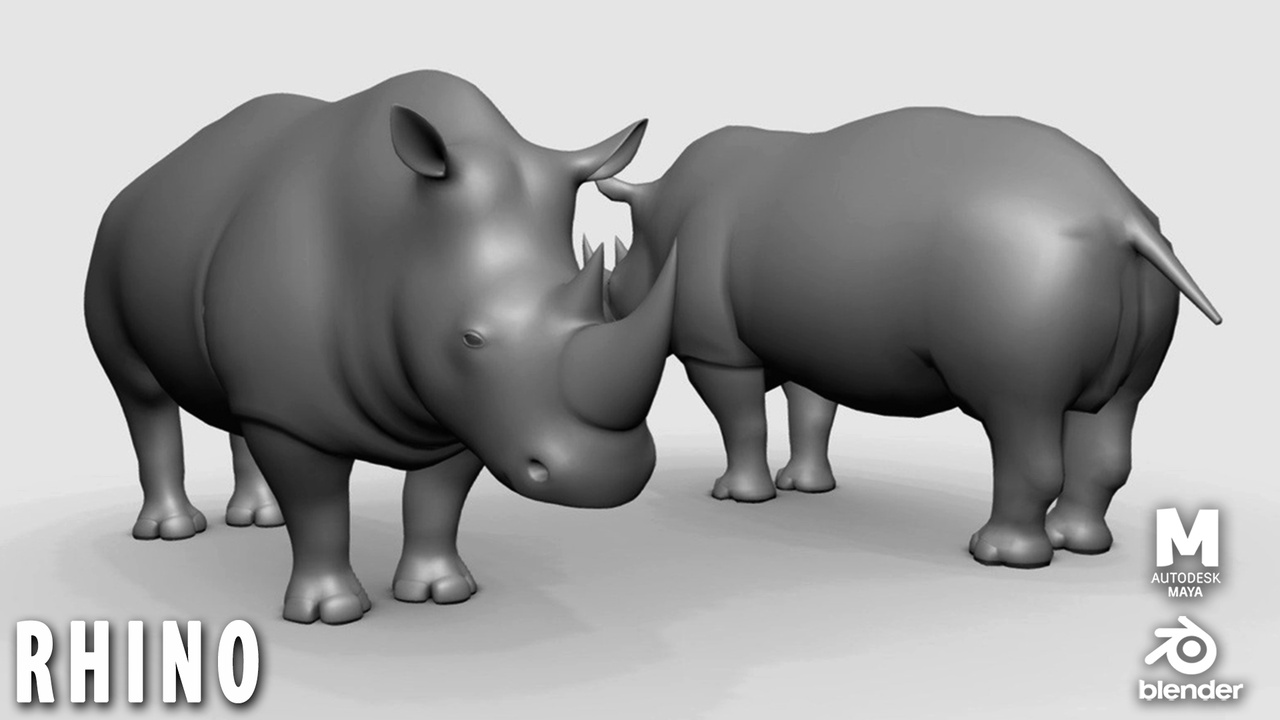 Media 1 for listing Rhino - Topology + UV Map