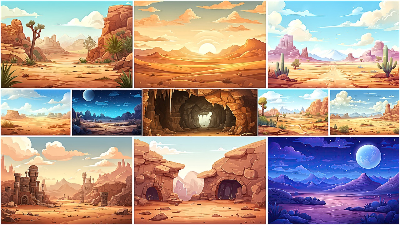 Media 1 for listing BACKGROUND - Stylized Desert 2