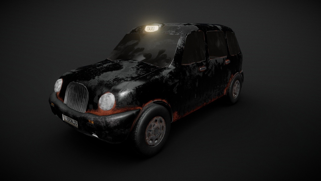 Rusted old taxi 제품 등록을 위한 미디어 1개