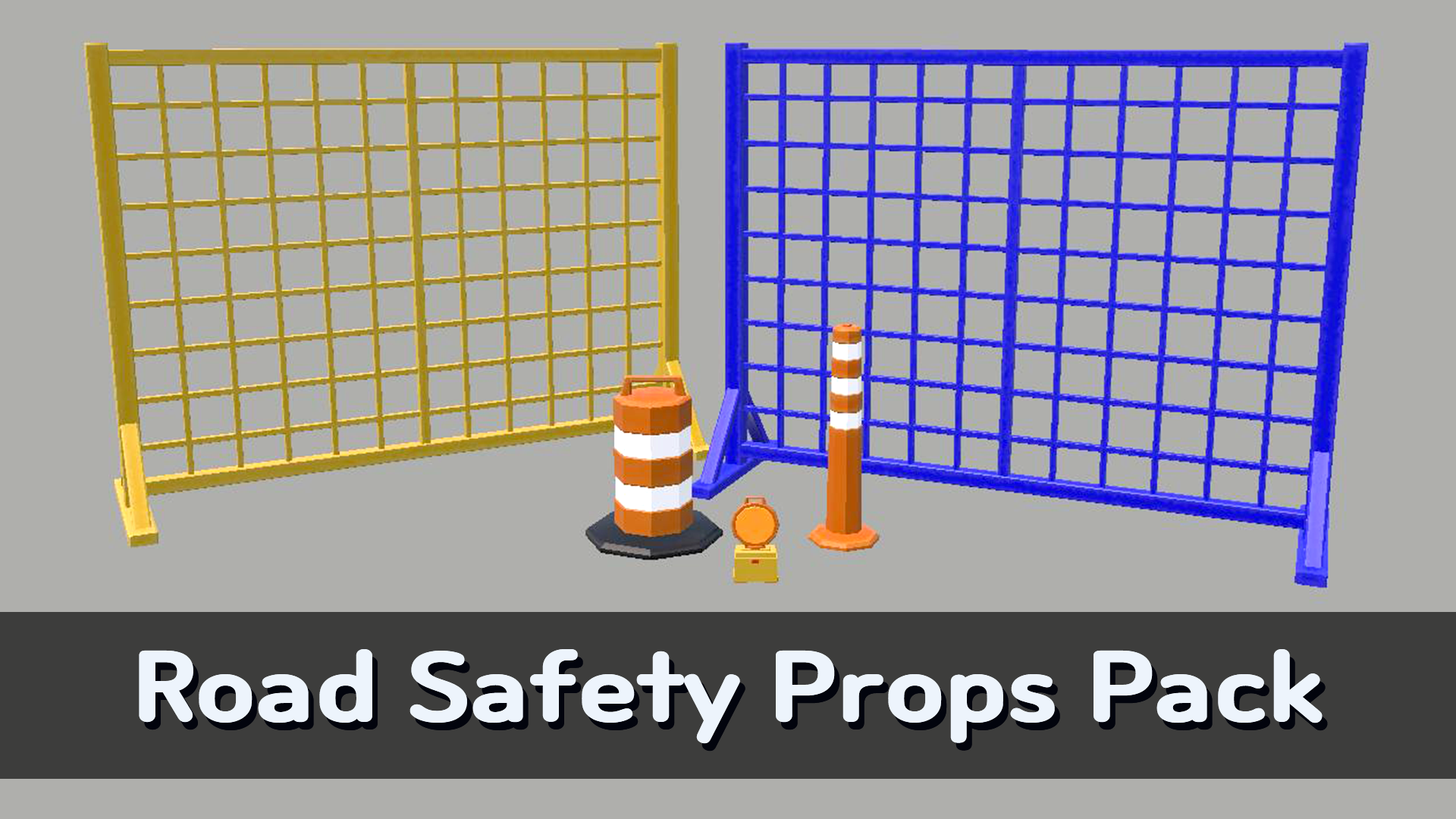 MAR-Low Poly Road Safety Props Pack | Fab
