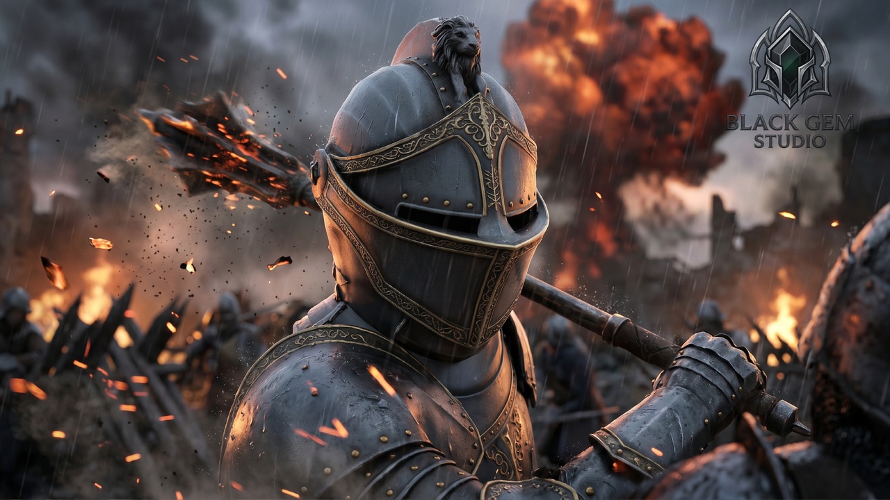 Media 1 for listing Lionheart Royal Knight Helmet for Medieval Fantasy Metahuman Characters