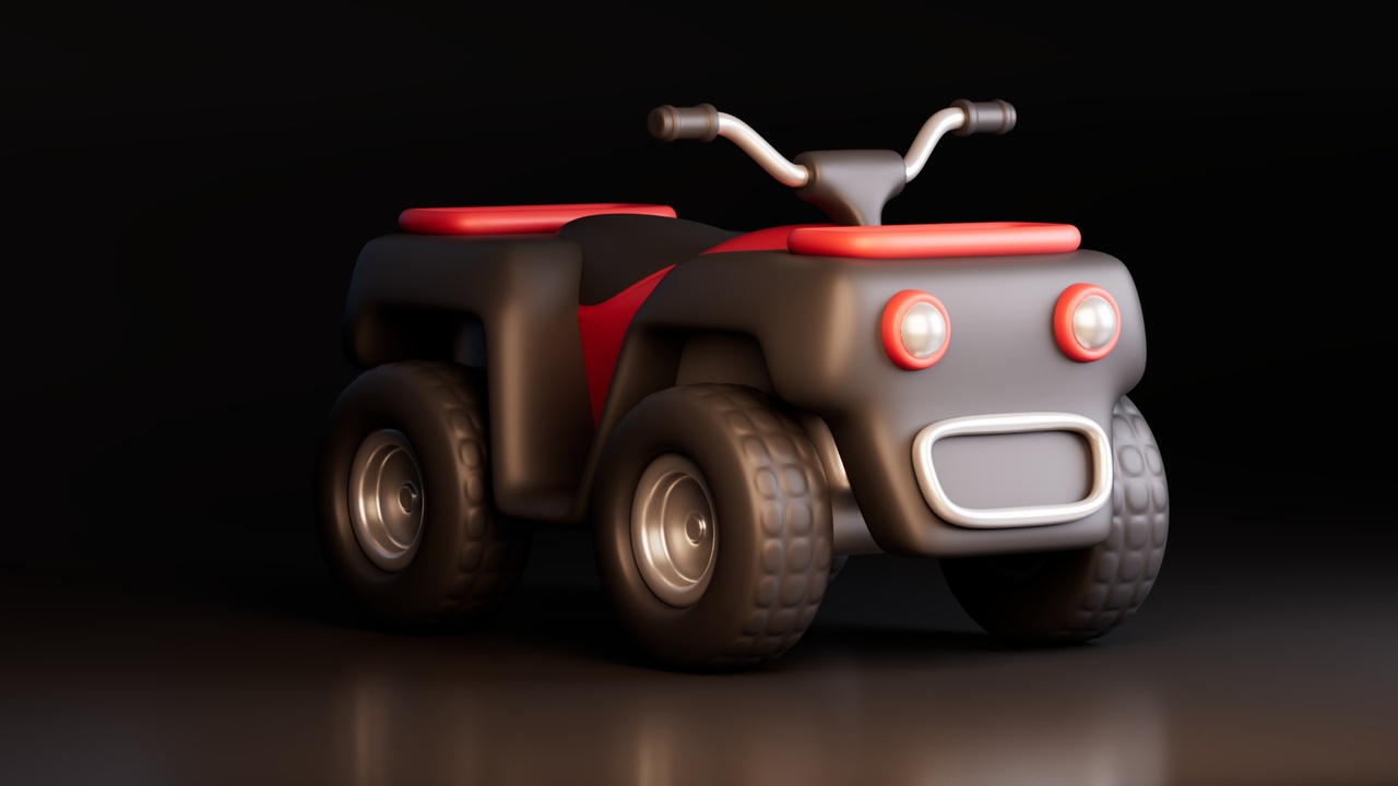Media 1 for listing Stylized Cartoon ATV Quad Bike