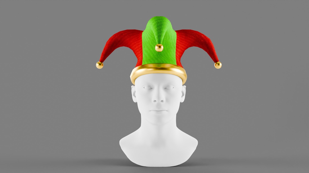 Media 1 for listing Jester Hat Low Poly