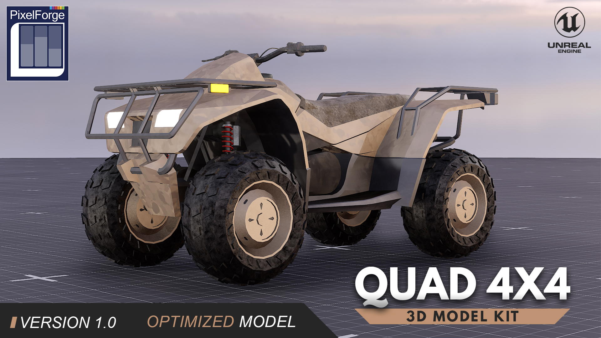 Military ATV Quad 4x4 - 3D MODEL KIT | Fab