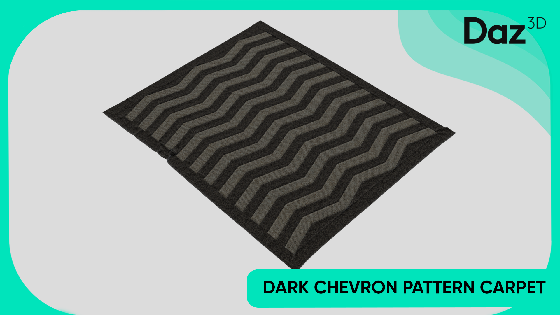 Dark Chevron Pattern Carpet | Fab