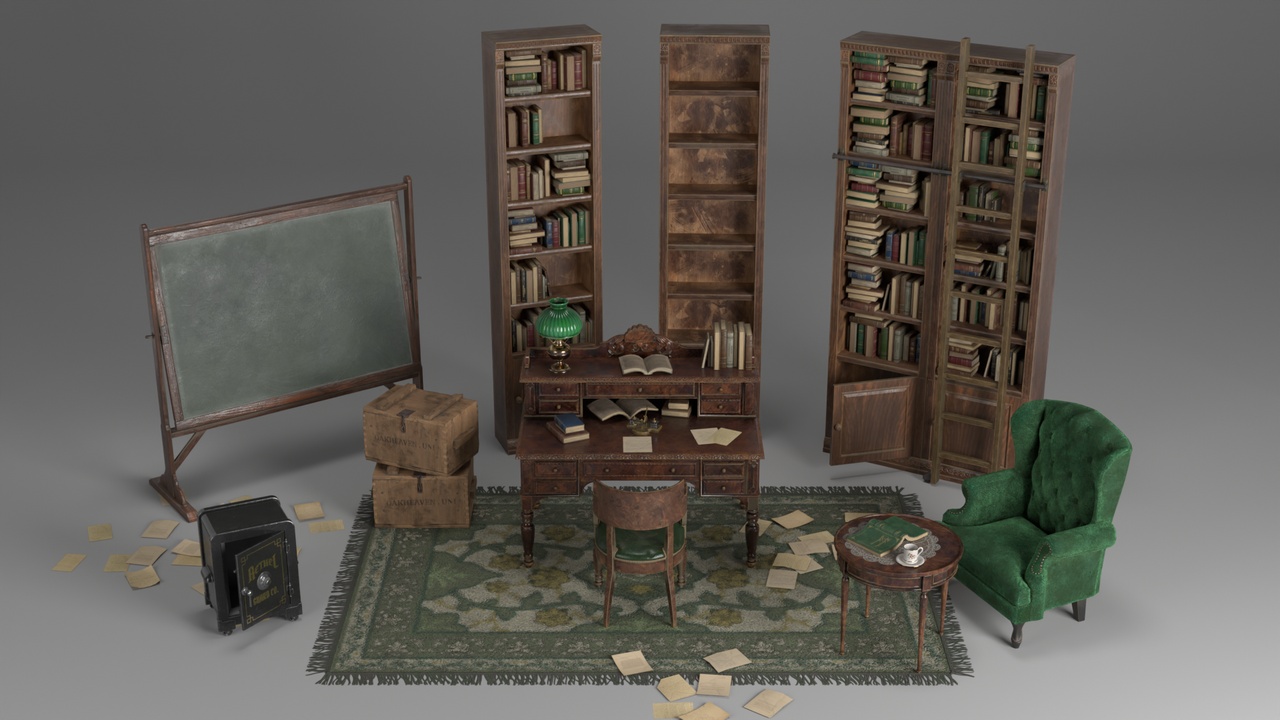 Media 1 for listing 19th Century/Victorian Study Room - Furniture & Props