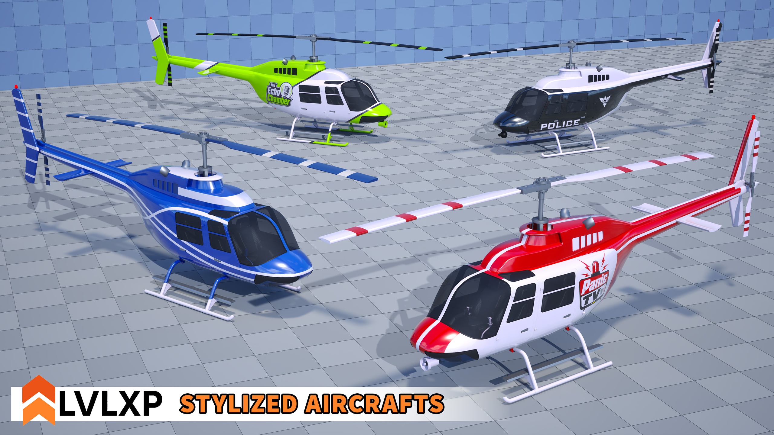 Media 1 for listing Stylized Aircrafts - Police & News Helicopter "Bouncer"