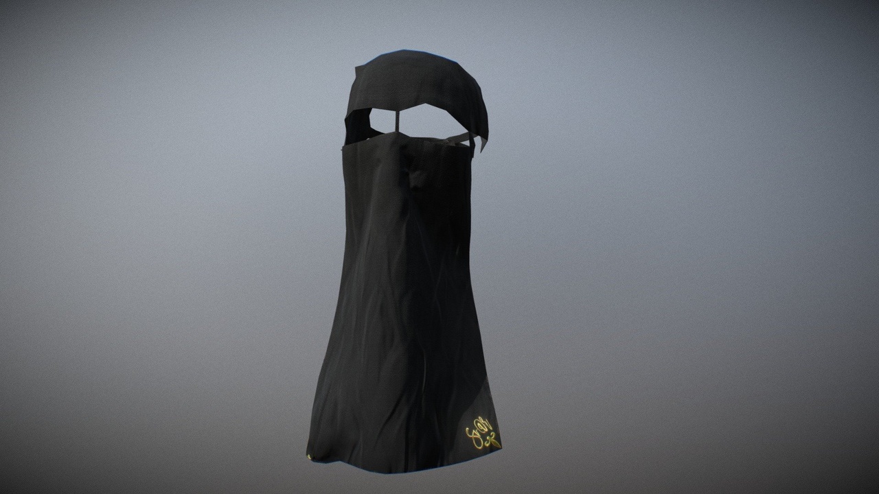 Media 1 for listing Niqab Khimar – Arabic Women’s Face mask 3D Model