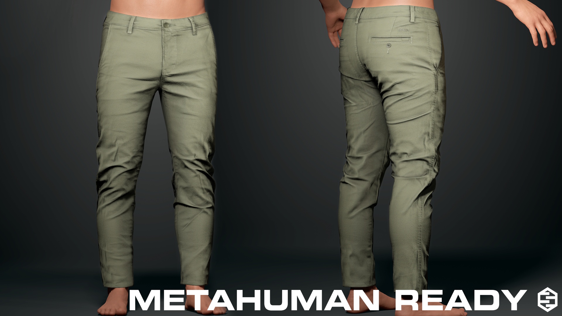 Media 1 for listing Premium Casual/Tactical Chino Pants │ Olive Green/Tan/Black │ 4K PBR Textures