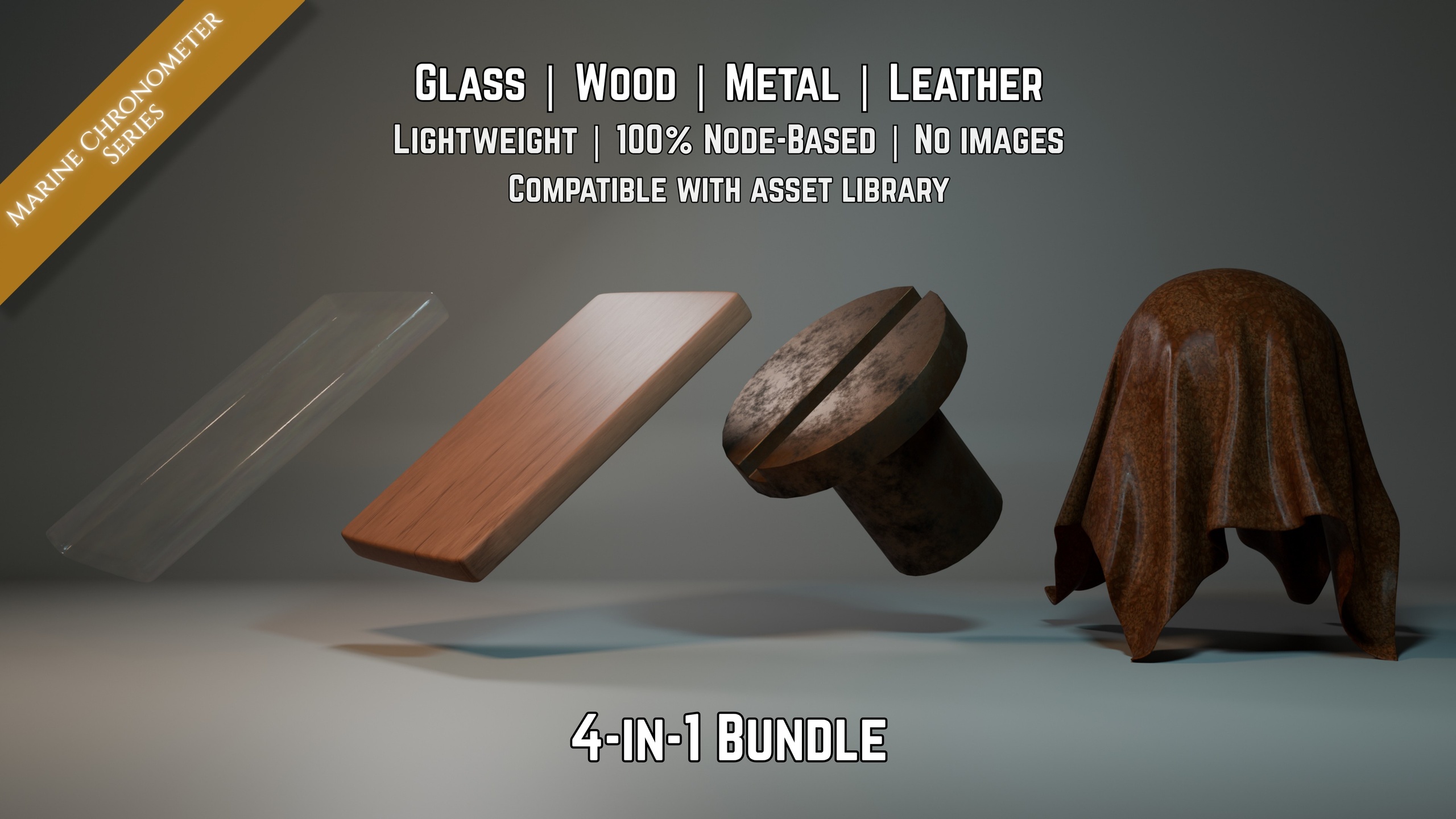 Media 1 for listing 4-in-1 Procedural Material Bundle (Marine Chronometer Series)