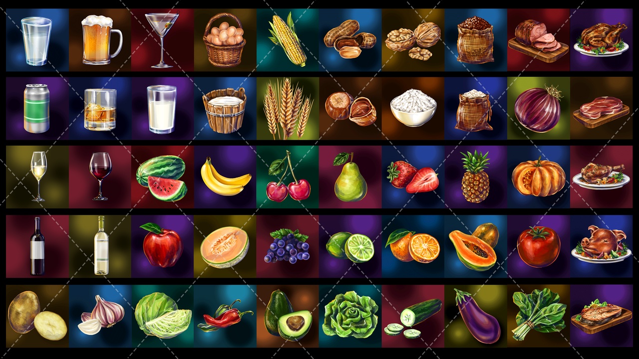 Media 1 for listing Hand Drawn Food Icons