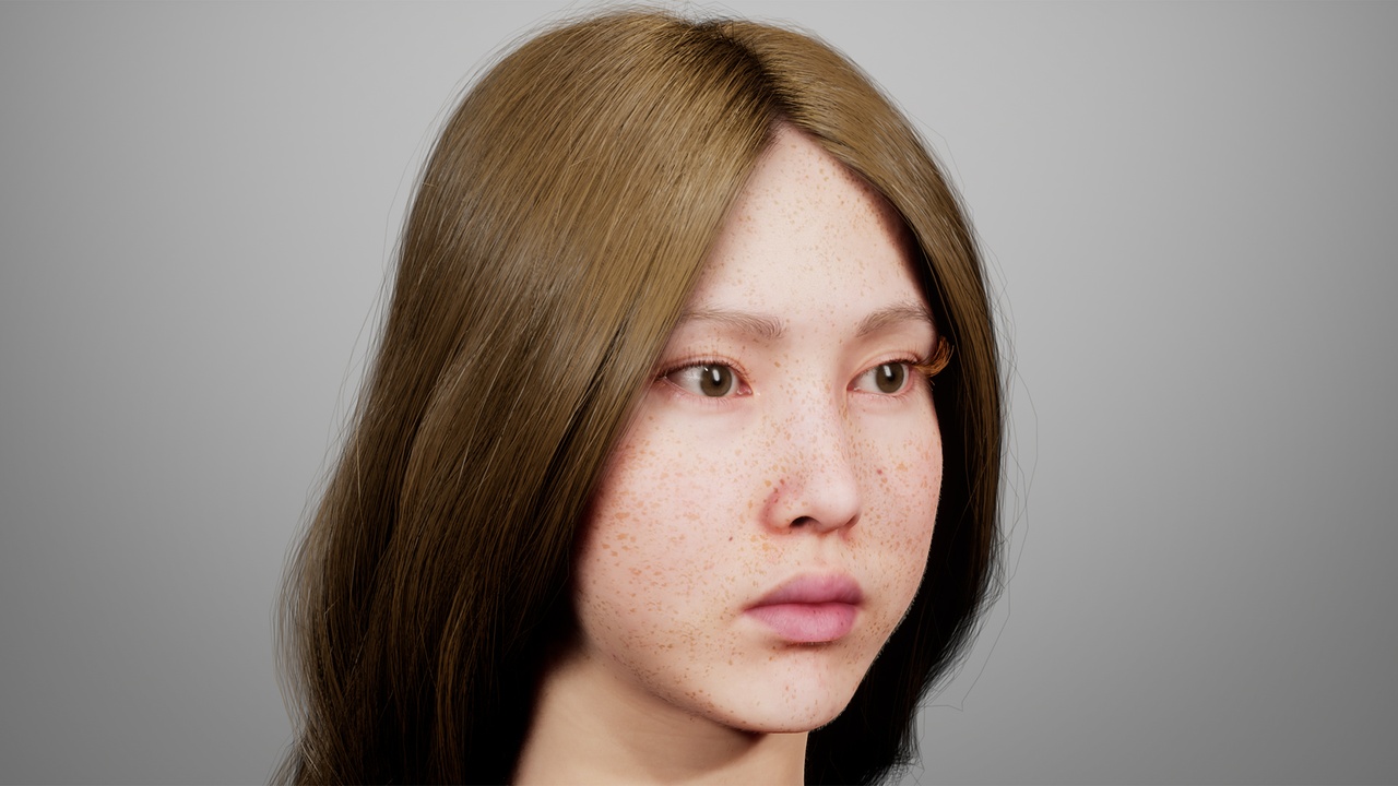 Média 1 pour l'article MetaHair 141- Groom hair for Metahumans - With low lowpoly version in additional