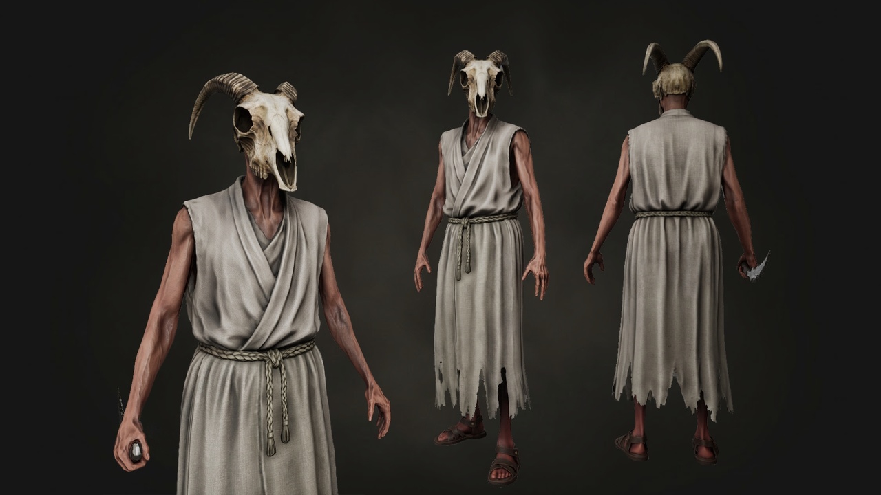 Media 1 for listing Cultist 05 - Goat Skull Acolyte