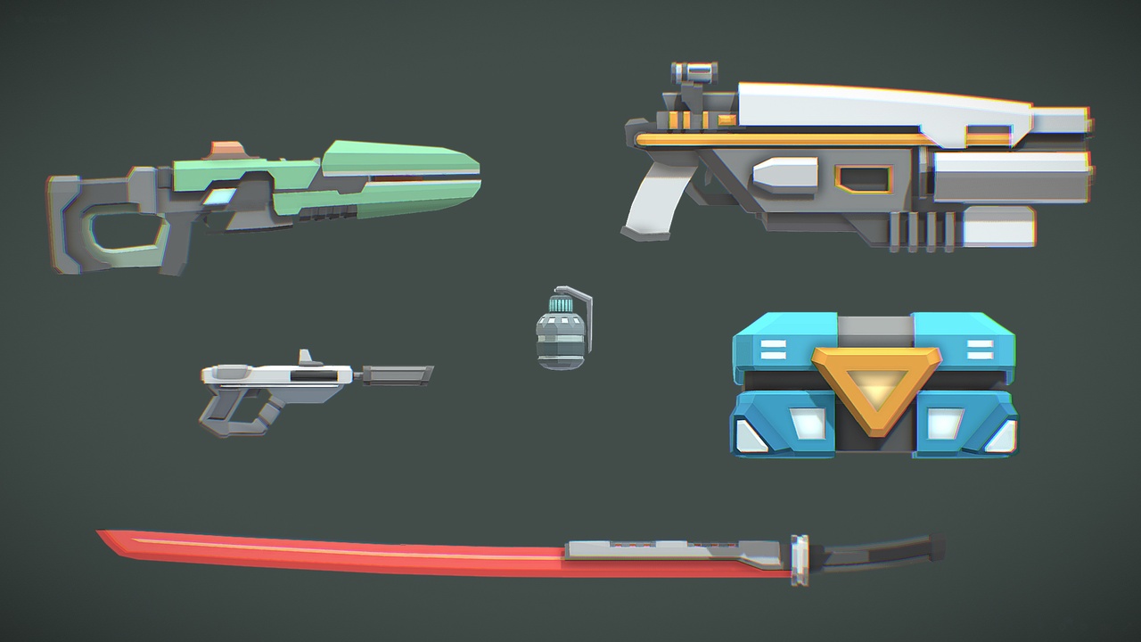 Media 1 for listing Free Pack - Sci Fi Weapon