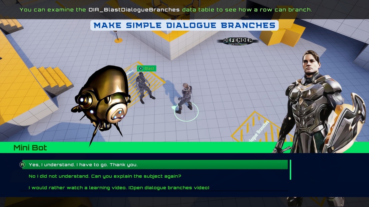 Defender: Animated Dialogue System