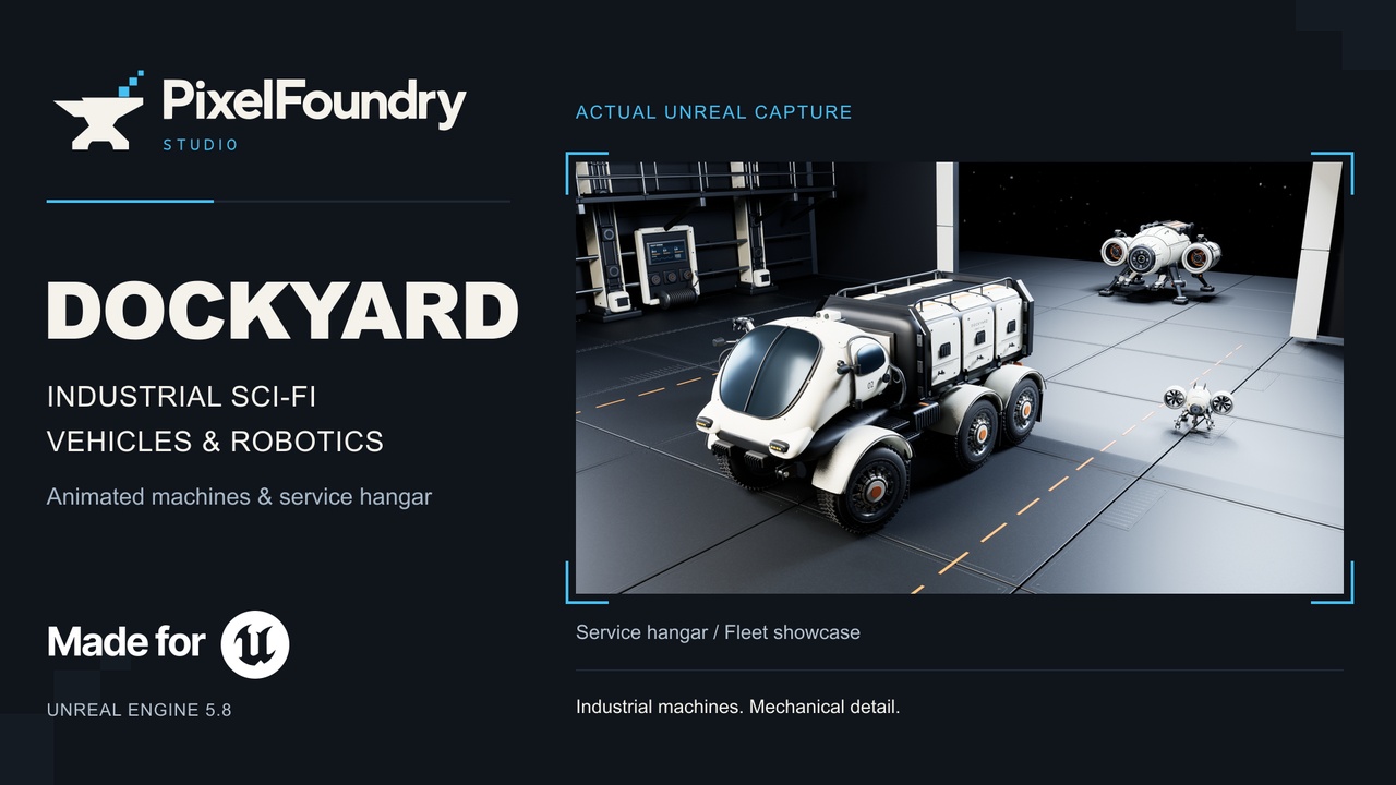 Media 1 for listing DOCKYARD - Industrial Sci-Fi Vehicles & Robotics