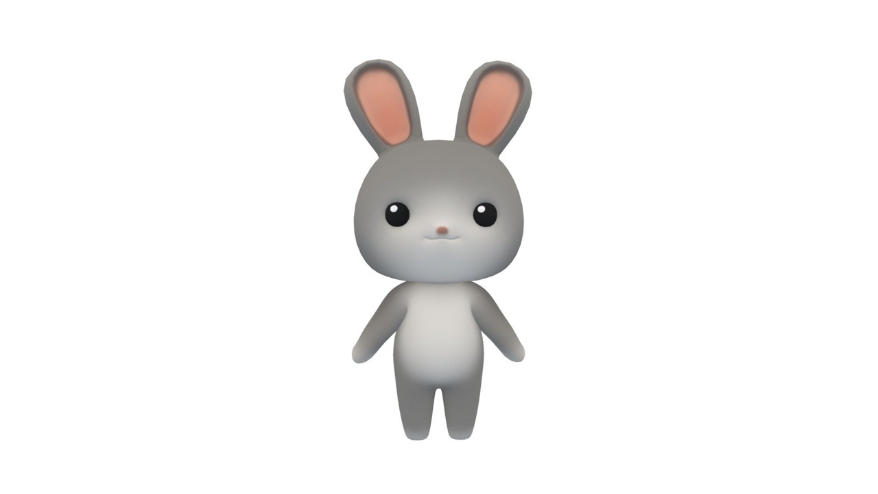 Media 1 for listing Rigged Rabbit vTuber with facial blendshape
