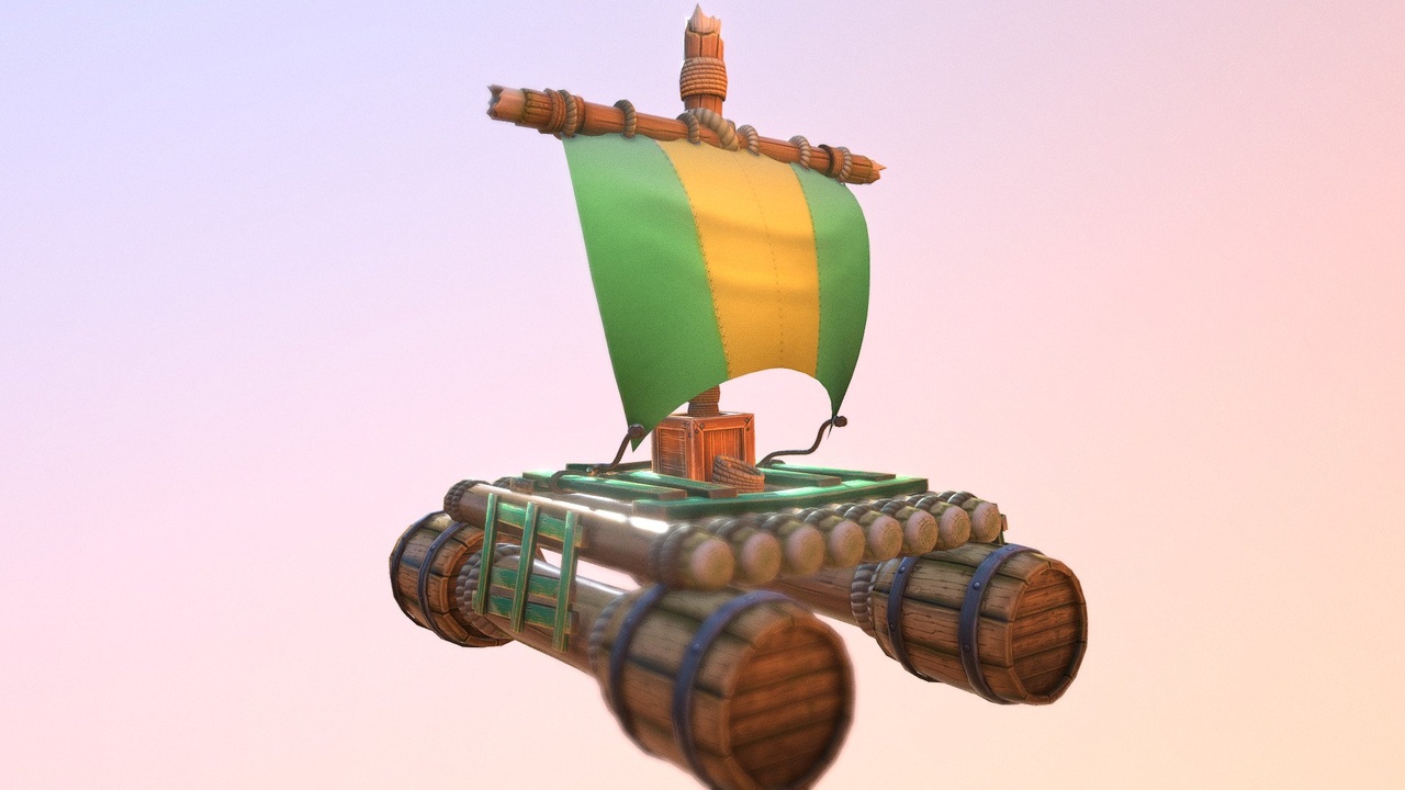 Media 1 for listing Raft Hand-Painted