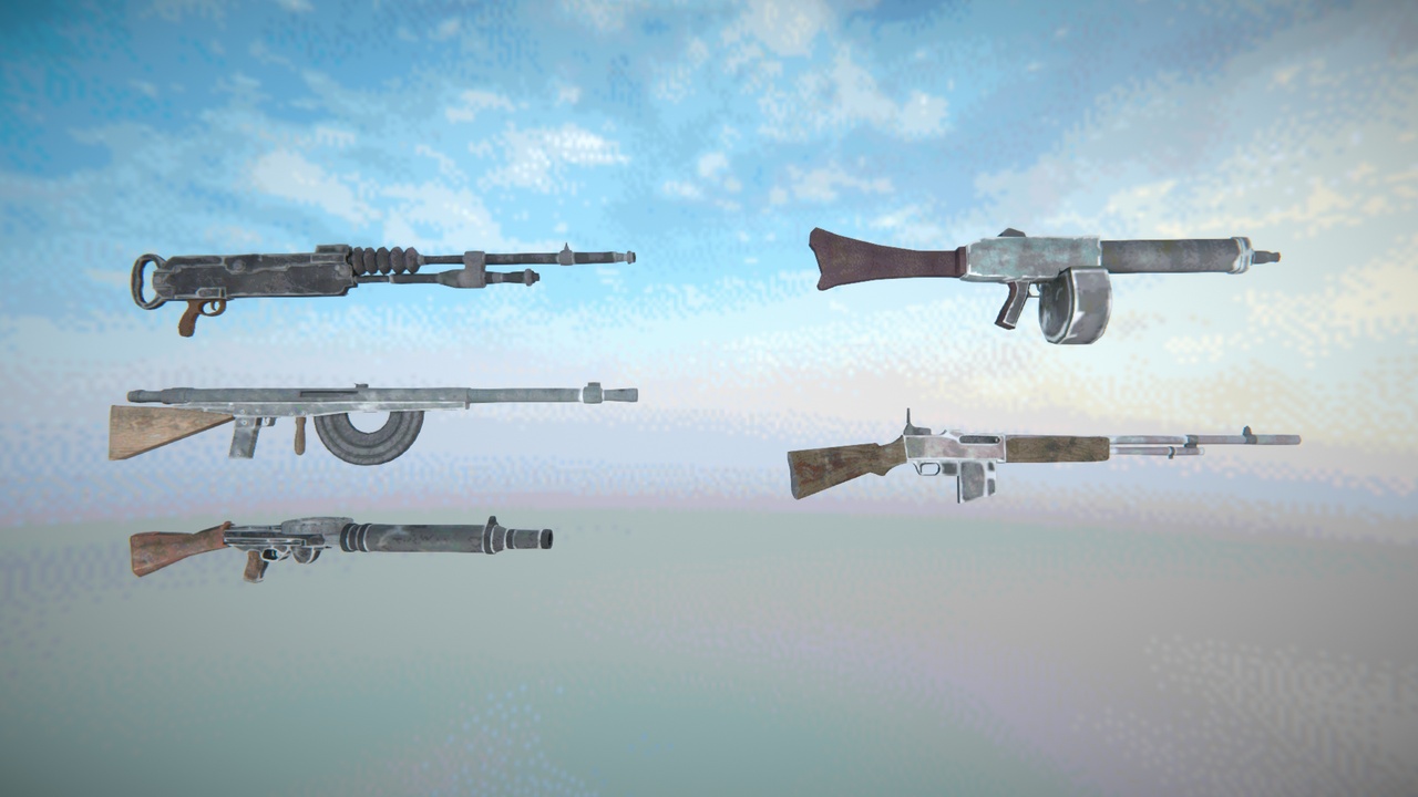 Media 1 for listing PSX Retro WW1&2 Machine Guns Weapons Bundle Asset Package