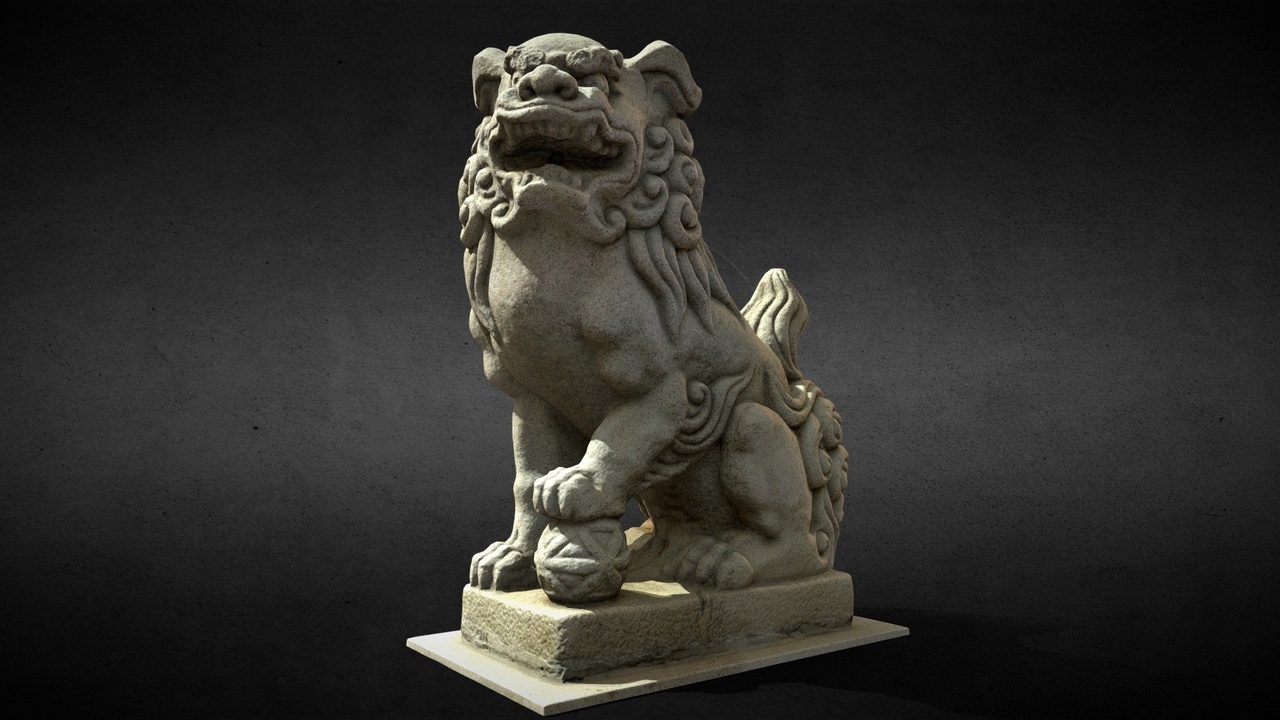 Media 1 for listing Lion-statue-035M 岡山壽天宮(福德祠)