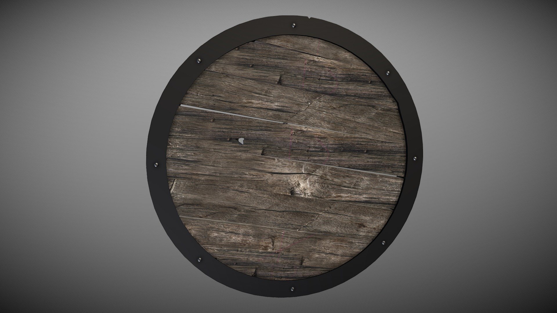 Metal Shield Rim Texture round wooden shield with metal rim | Fab