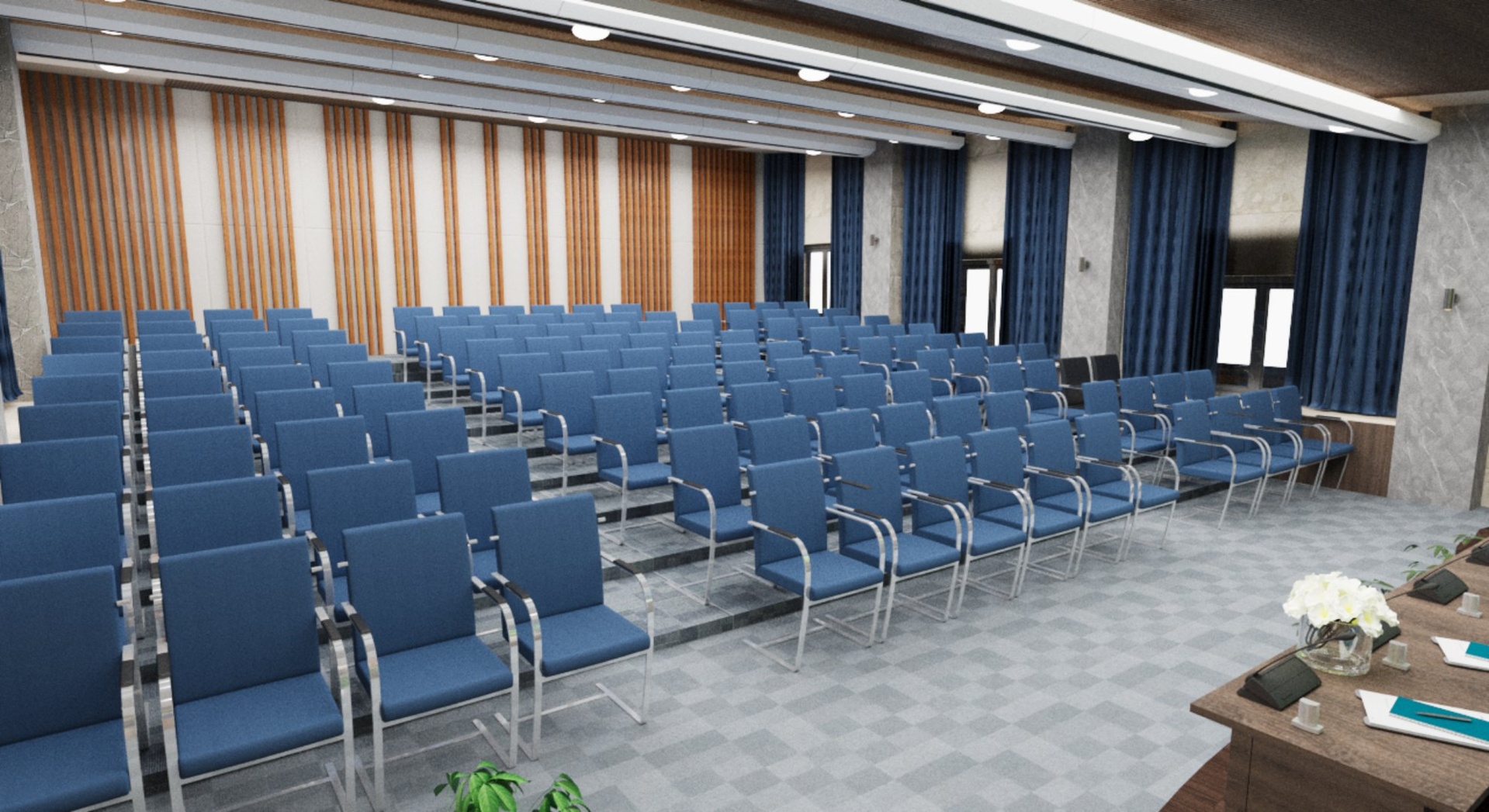 Modern Conference Hall Interior – Realistic Auditorium Environment | Fab