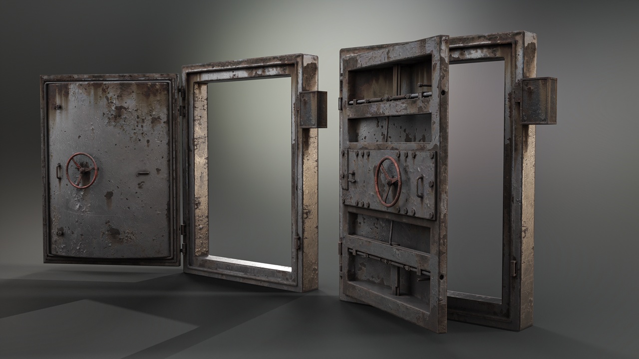 Media 1 for listing Bunker door / Bunker gate 02 Low-poly 3D model