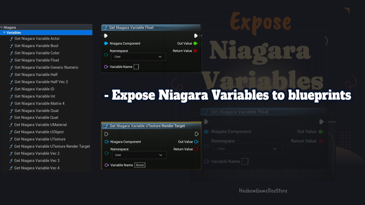 Media 1 for listing Expose Niagara Variables C++ & Blueprints