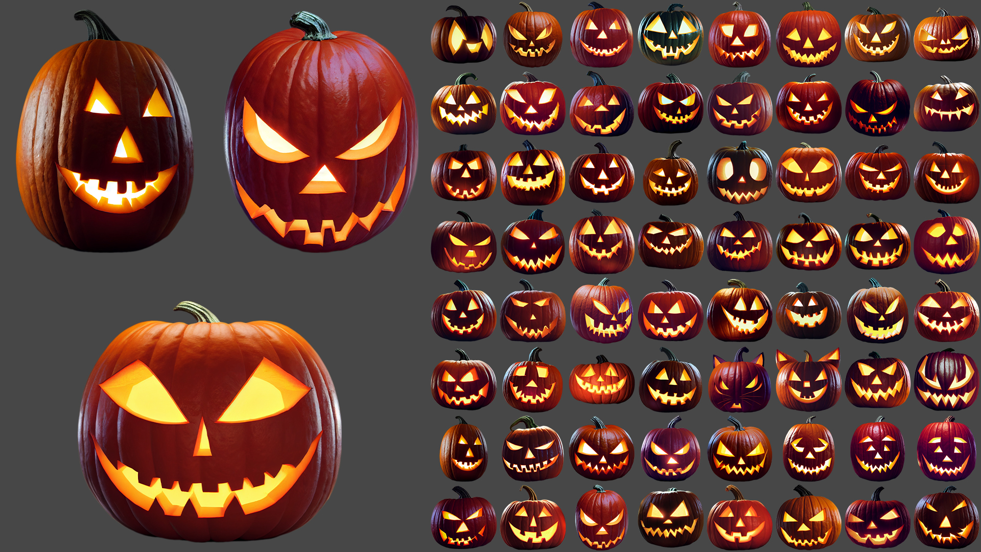64 Jack-O-Lanterns | Fab