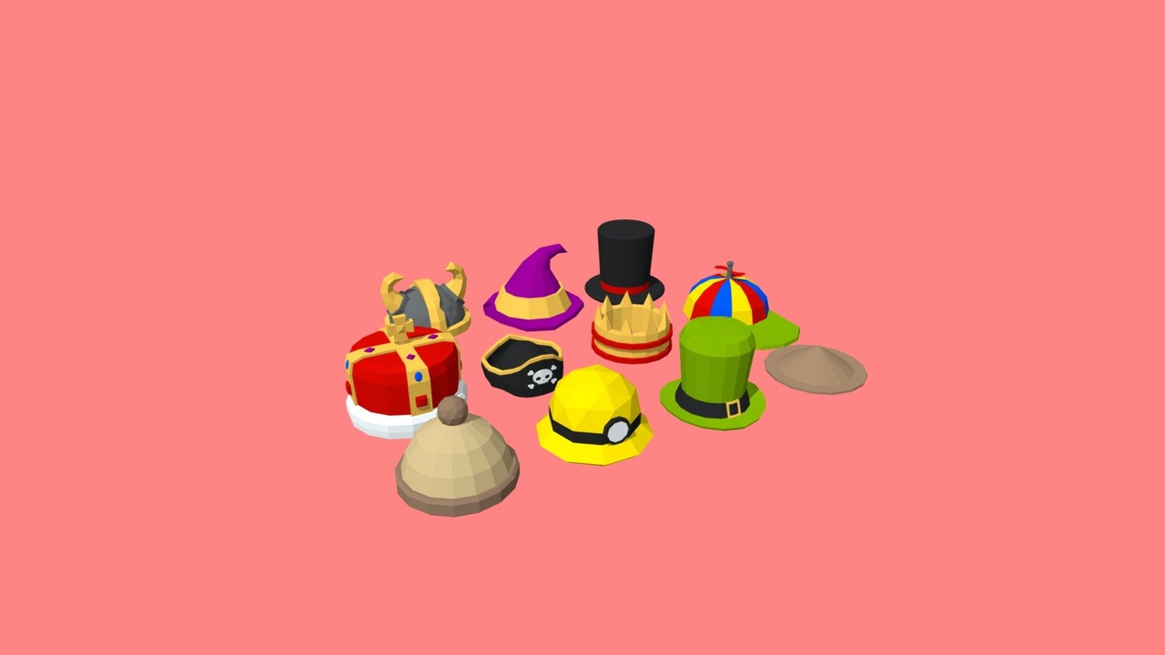 Media 1 for listing Lowpoly Hat Pack