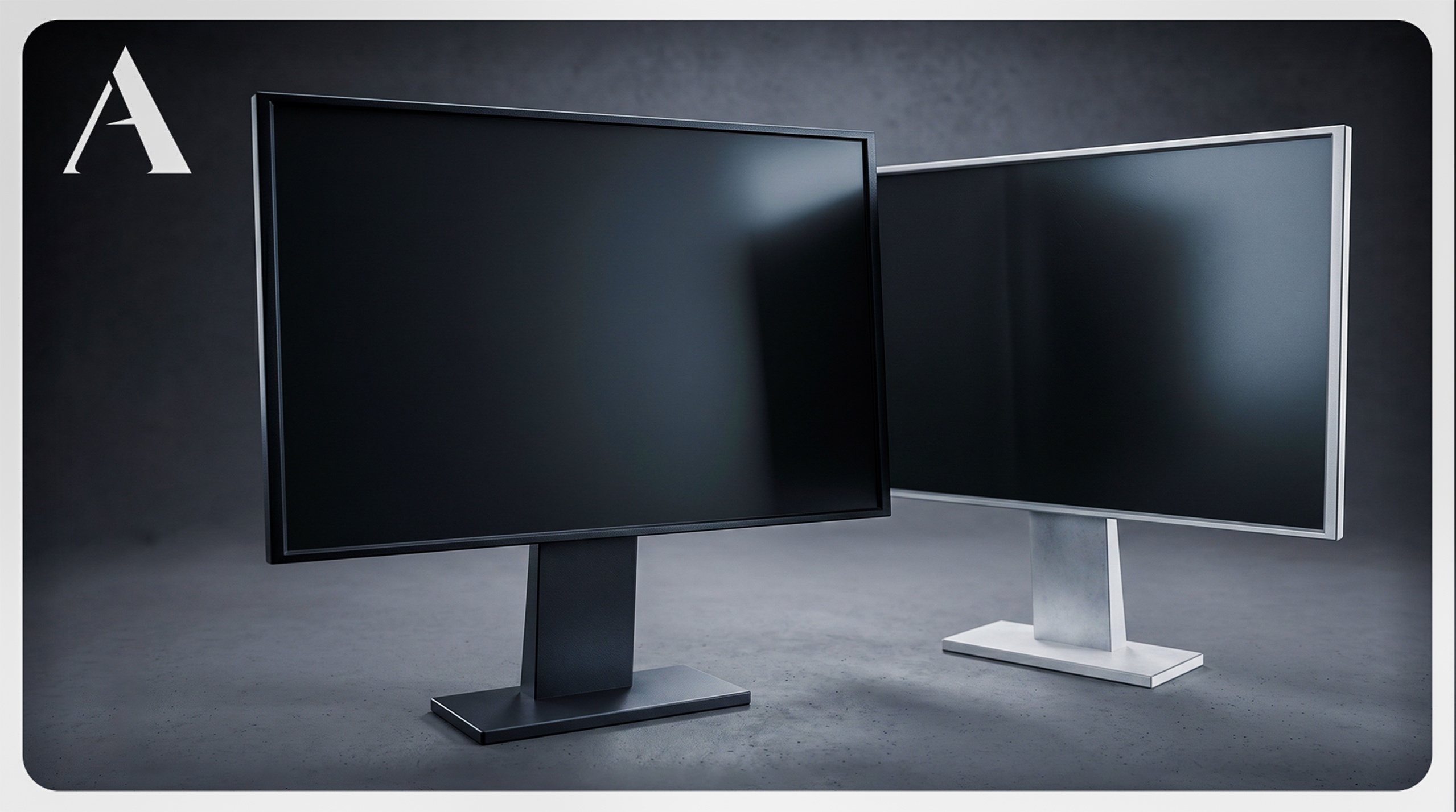 Media 1 for listing Modern Monitor, 1 FBX, 2 Texture Sets (Black & White)