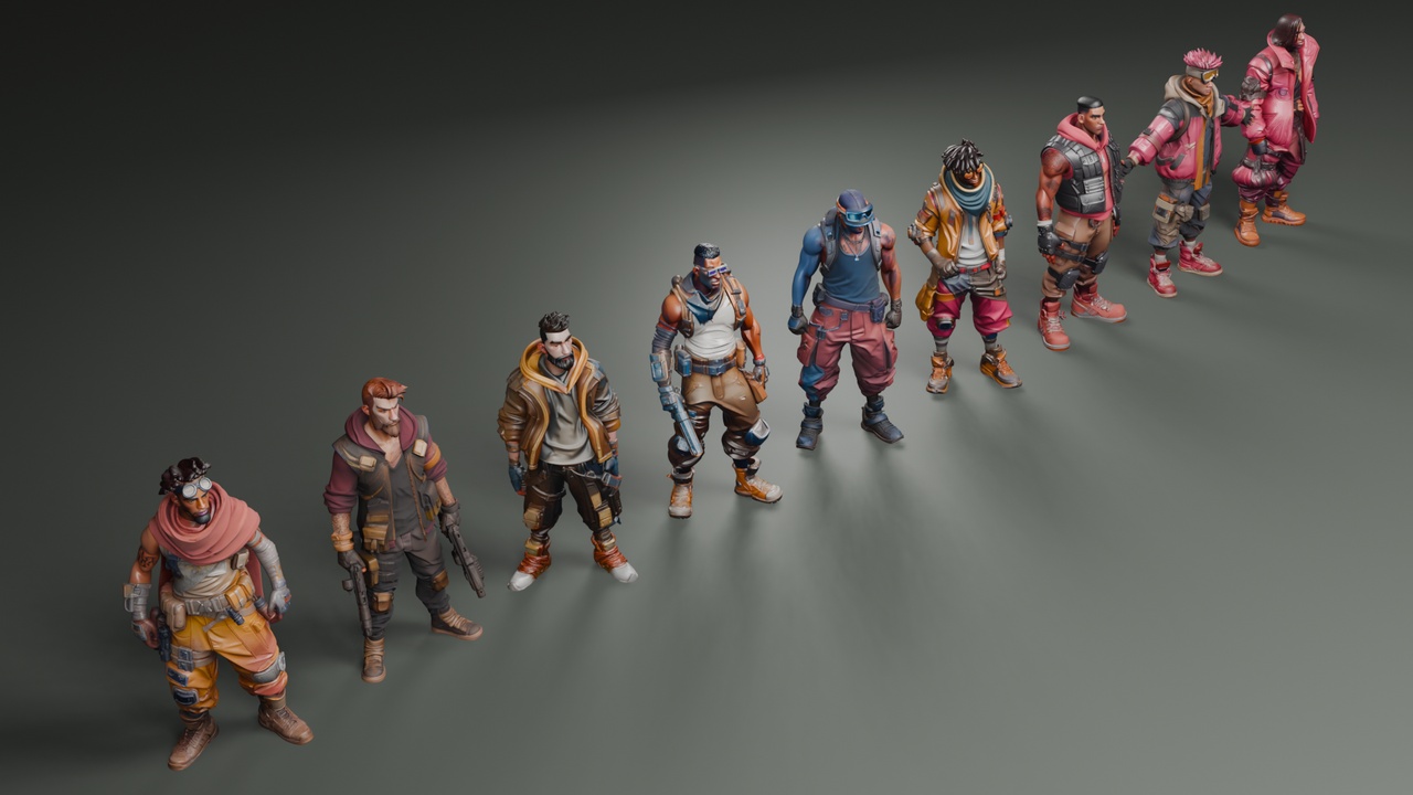 Media 1 for listing Stylized Cyberpunk Nomads👨🔧