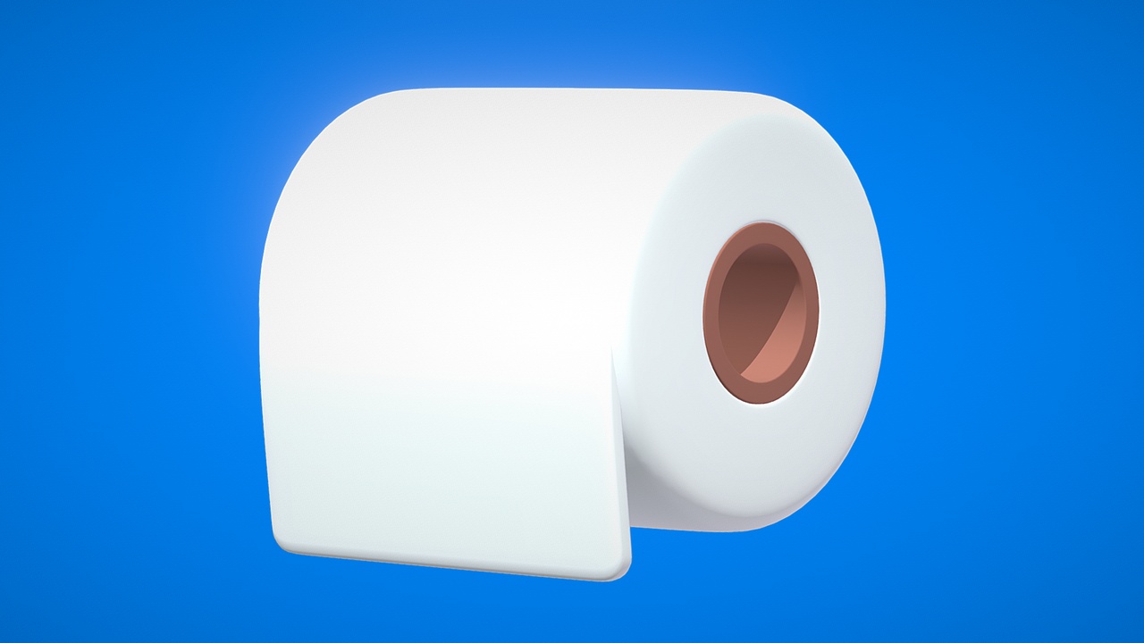 Media 1 for listing Toilet paper Emoji 3D cartoon style