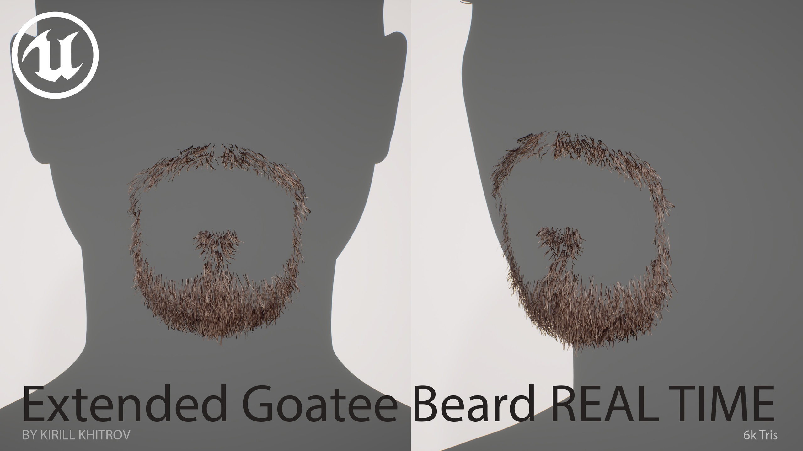Media 1 for listing Extended Goatee Beard with Soul Patch Real Time Facial Hair