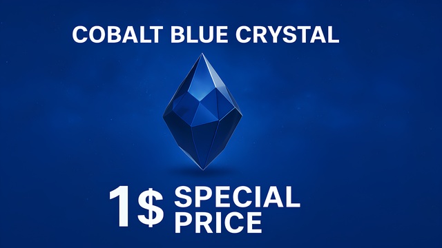 Cobalt Blue Crystal High-Detail Semi-Stylized - 3D Model (.glb) — Cobalt Game Assets
